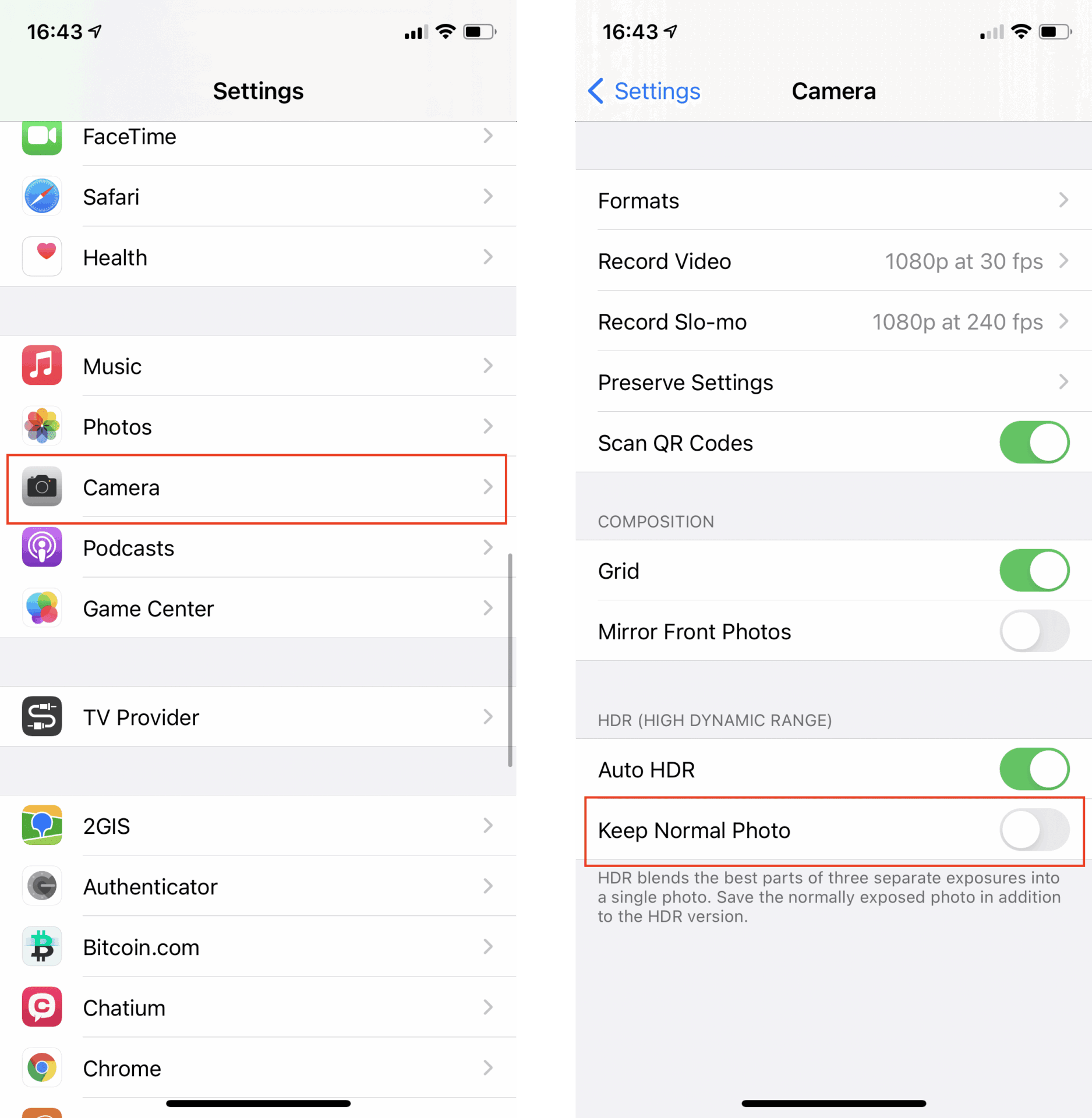 Disable ‘Keep Normal Photo’ to Save Space